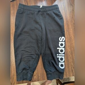 Adidas Cropped Black Jogger Shorts